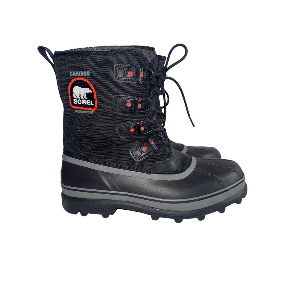 Sorel Caribou XT Snow Boots Mens Size 12 Black Waterproof Winter Insulated EUC